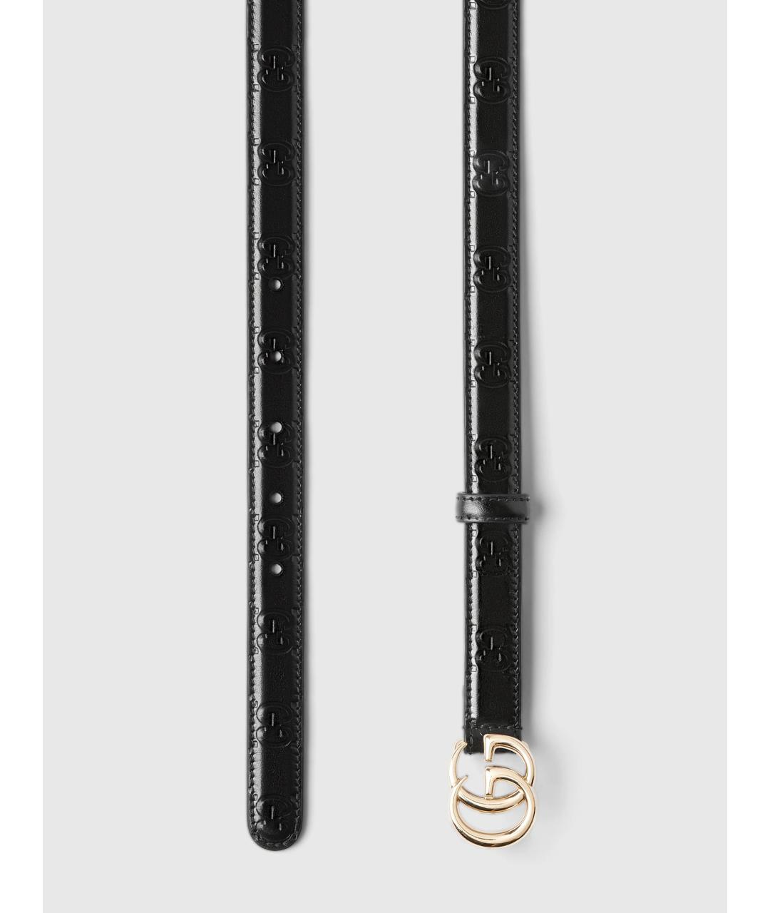 GUCCI Черный кожаный ремень, фото 3