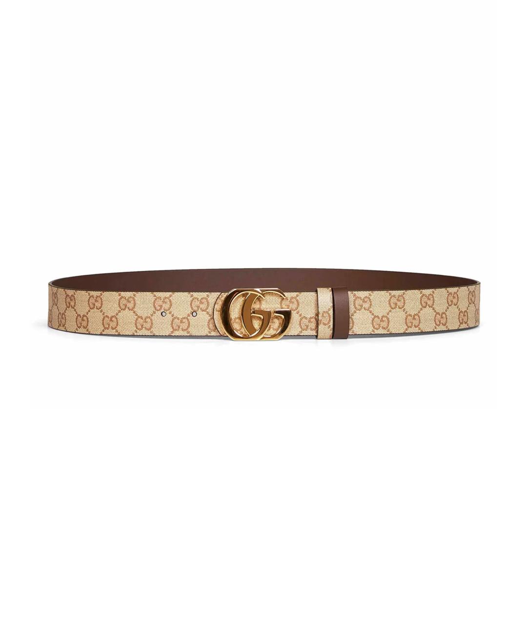 GUCCI Бежевый кожаный ремень, фото 1