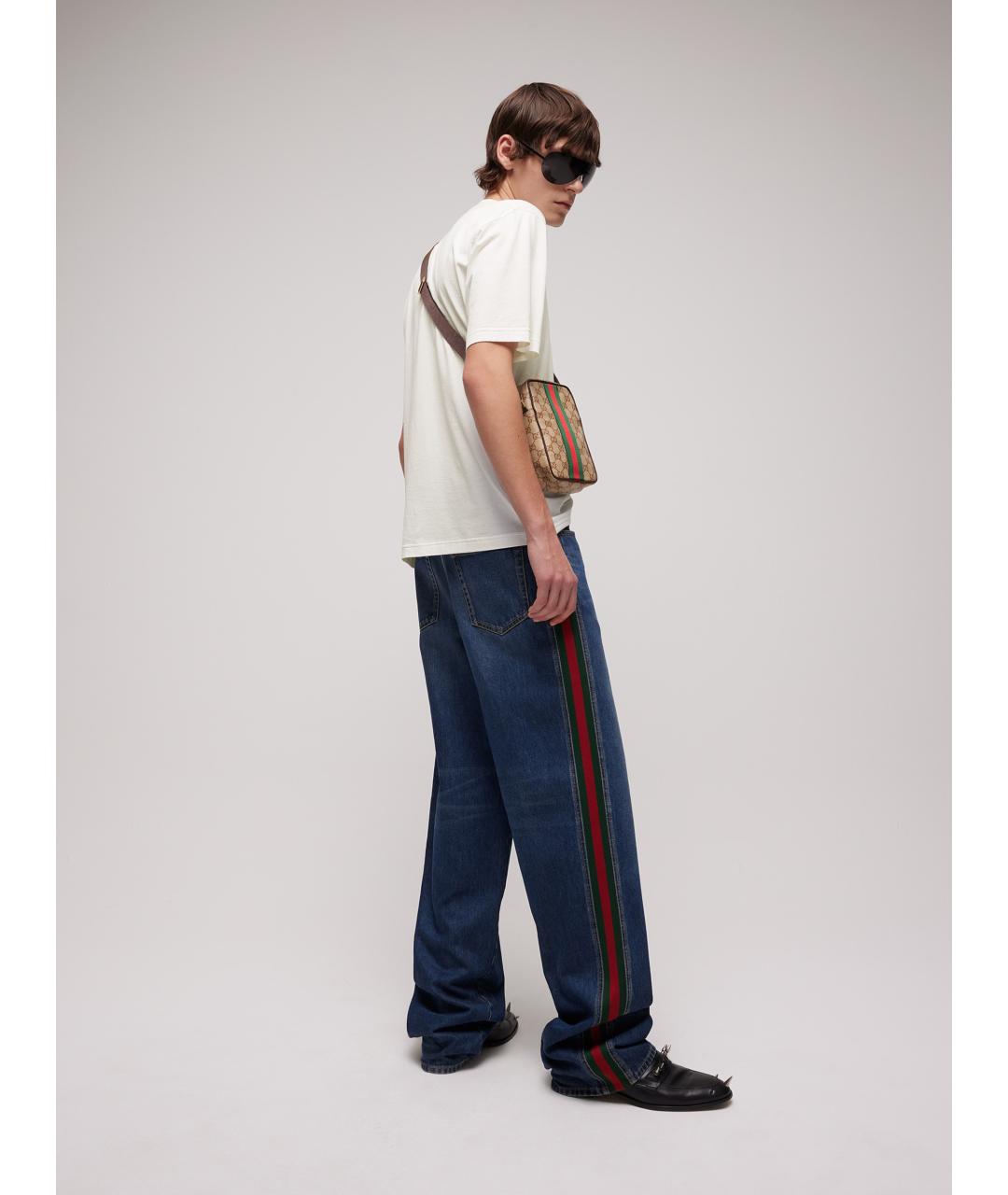 GUCCI Белая хлопковая футболка, фото 3