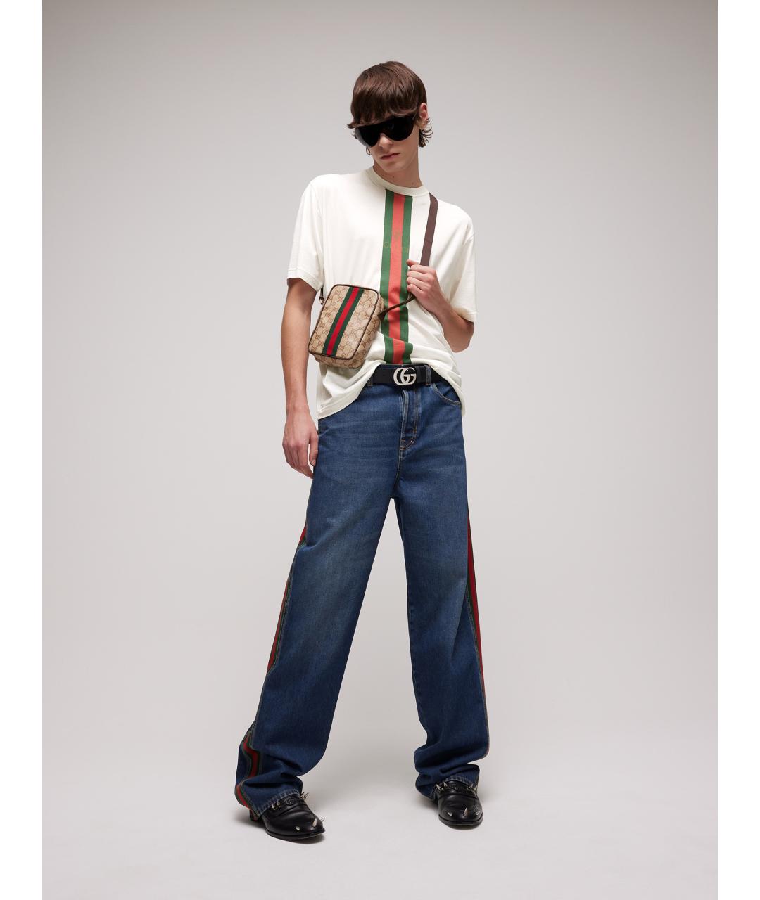 GUCCI Белая хлопковая футболка, фото 4