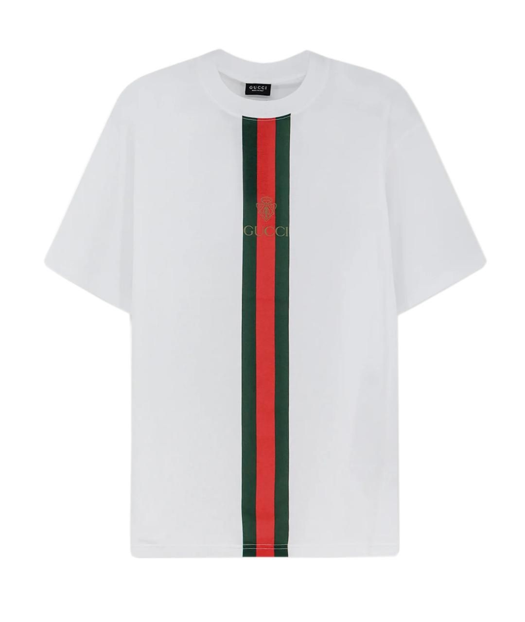 GUCCI Белая хлопковая футболка, фото 1