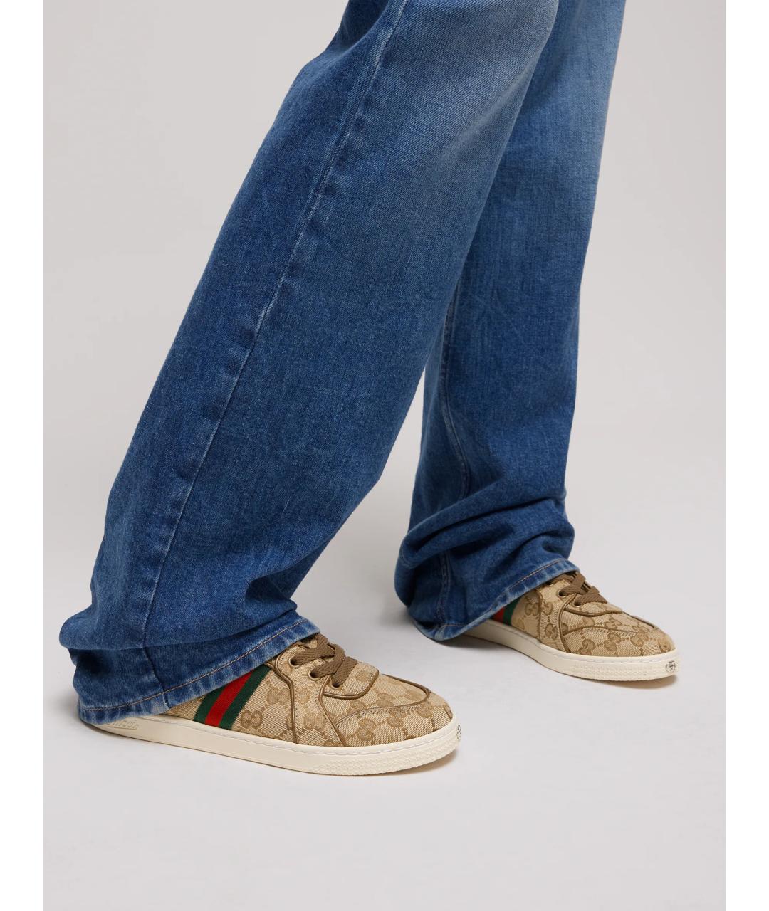 GUCCI Бежевые кеды, фото 2