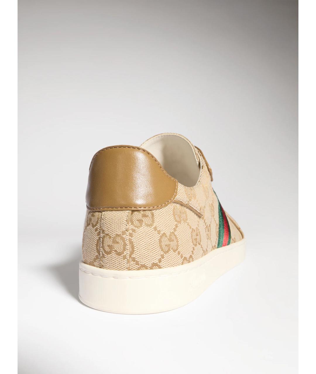 GUCCI Бежевые кеды, фото 4