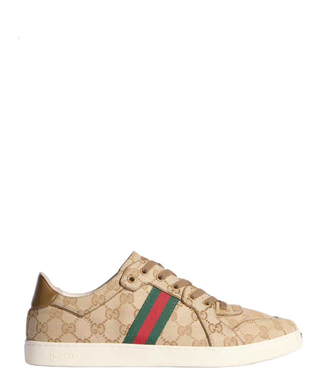 GUCCI Бежевые кеды, фото 1