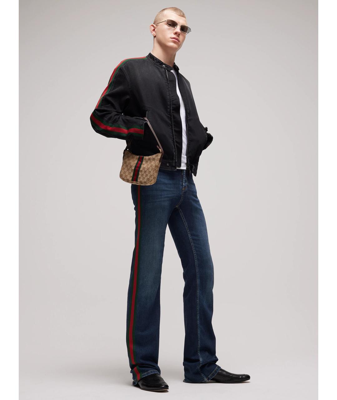 GUCCI Синие хлопковые прямые джинсы, фото 2