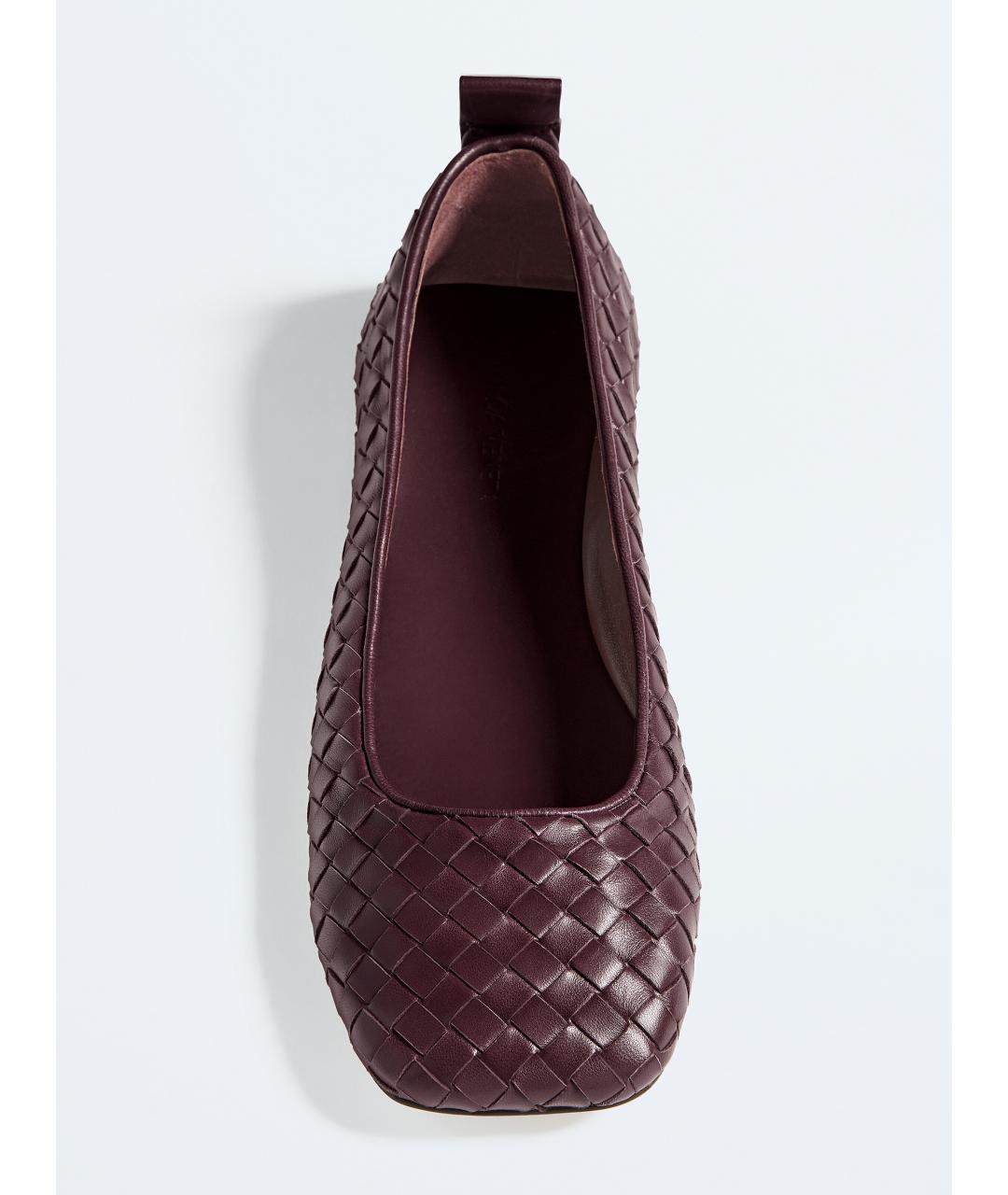 BOTTEGA VENETA Красные кожаные балетки, фото 4