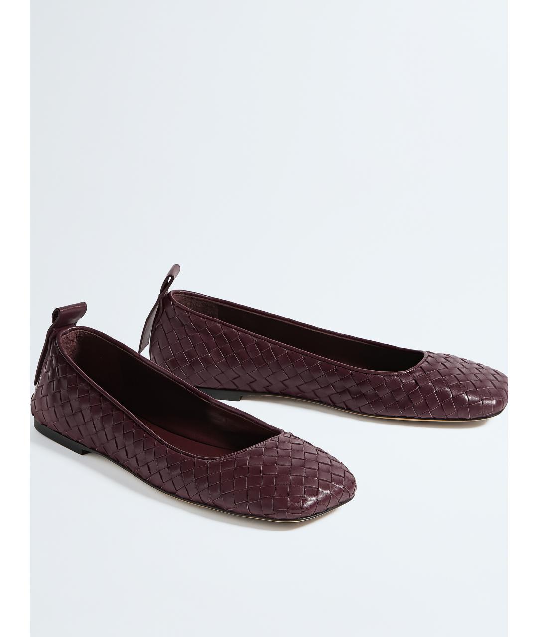 BOTTEGA VENETA Красные кожаные балетки, фото 3