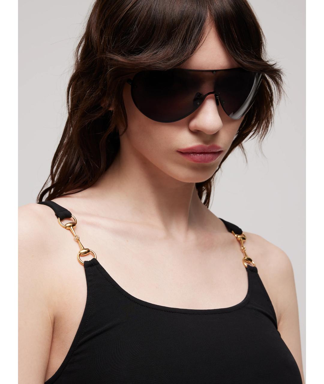 GUCCI Черная вискозная майка, фото 4