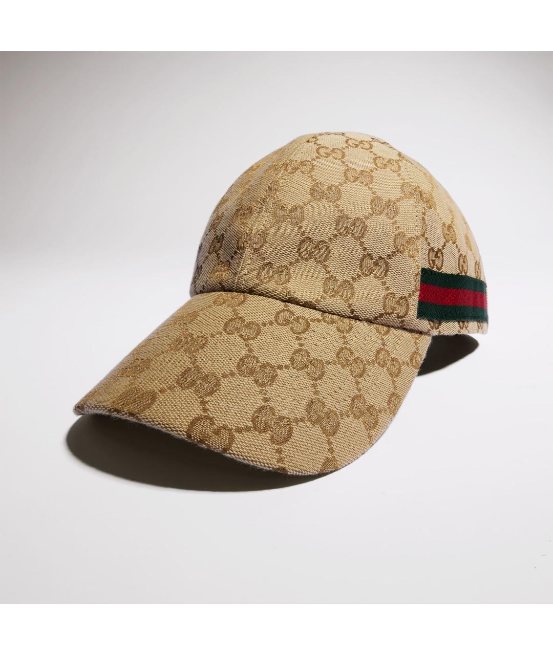 GUCCI Бежевая синтетическая кепка/бейсболка, фото 3