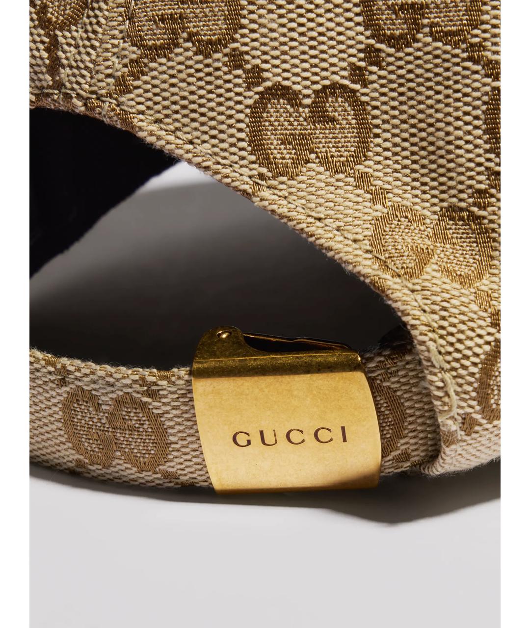 GUCCI Бежевая синтетическая кепка/бейсболка, фото 4