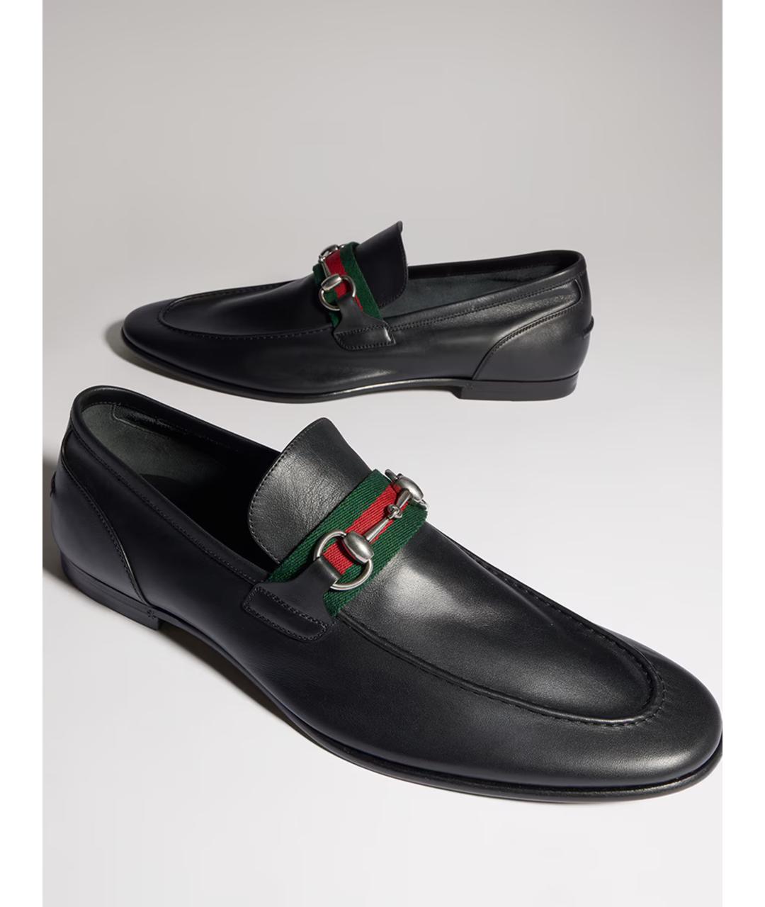 GUCCI Черные кожаные лоферы, фото 4