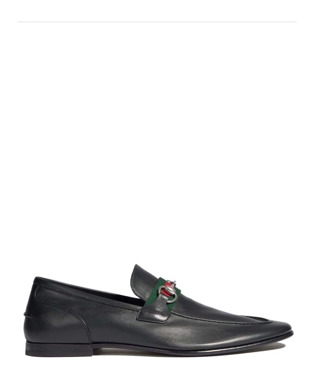 GUCCI Черные кожаные лоферы, фото 1