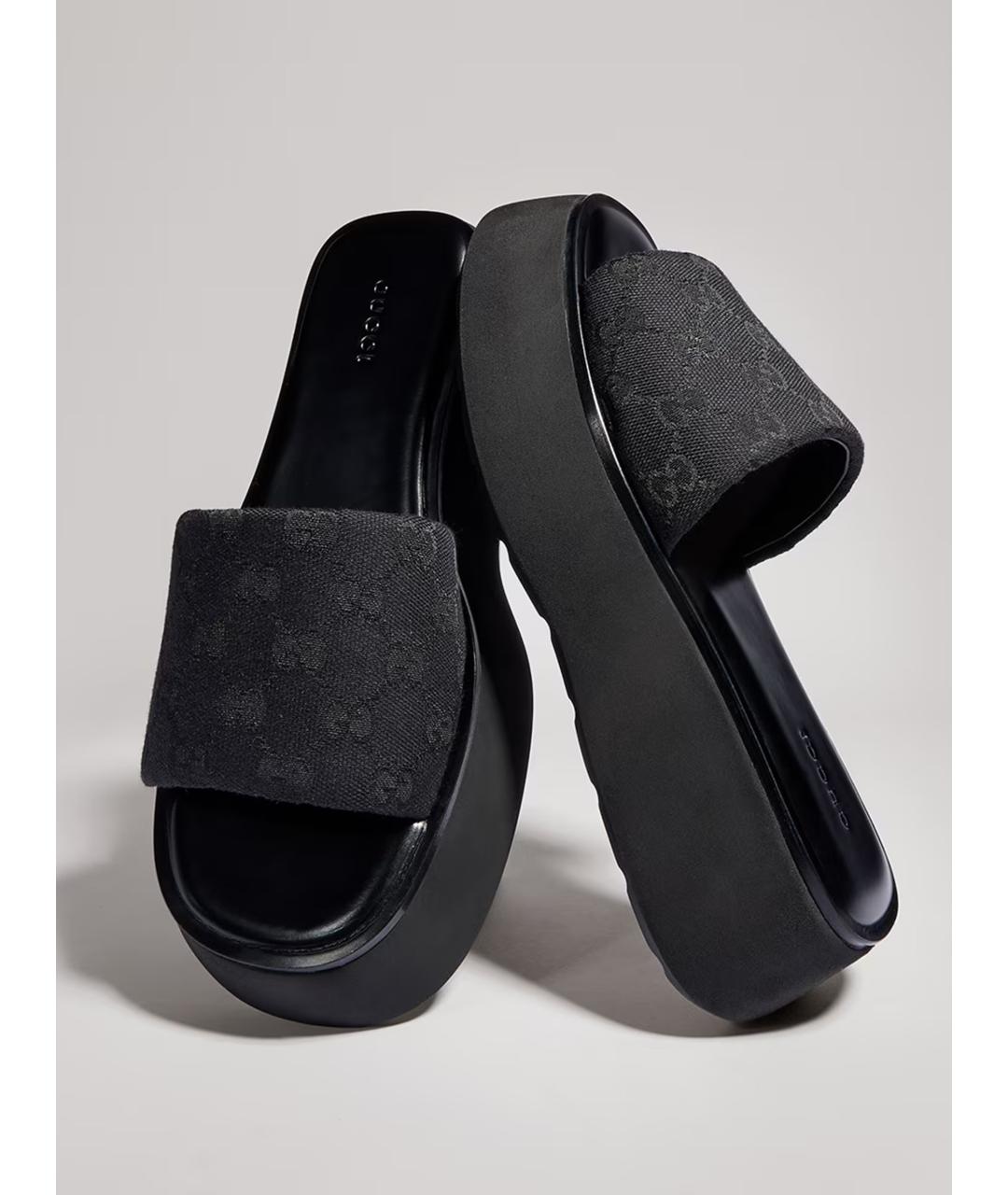 GUCCI Черные сандалии, фото 4