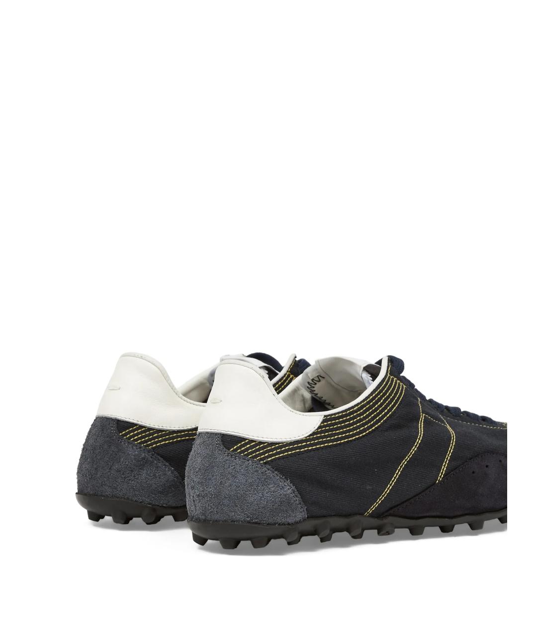 MAISON MARGIELA Синие текстильные низкие кроссовки / кеды, фото 4
