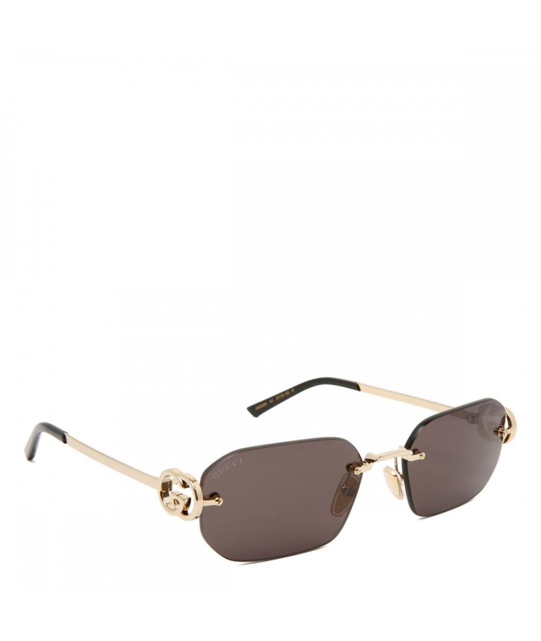 GUCCI Золотые солнцезащитные очки, фото 2