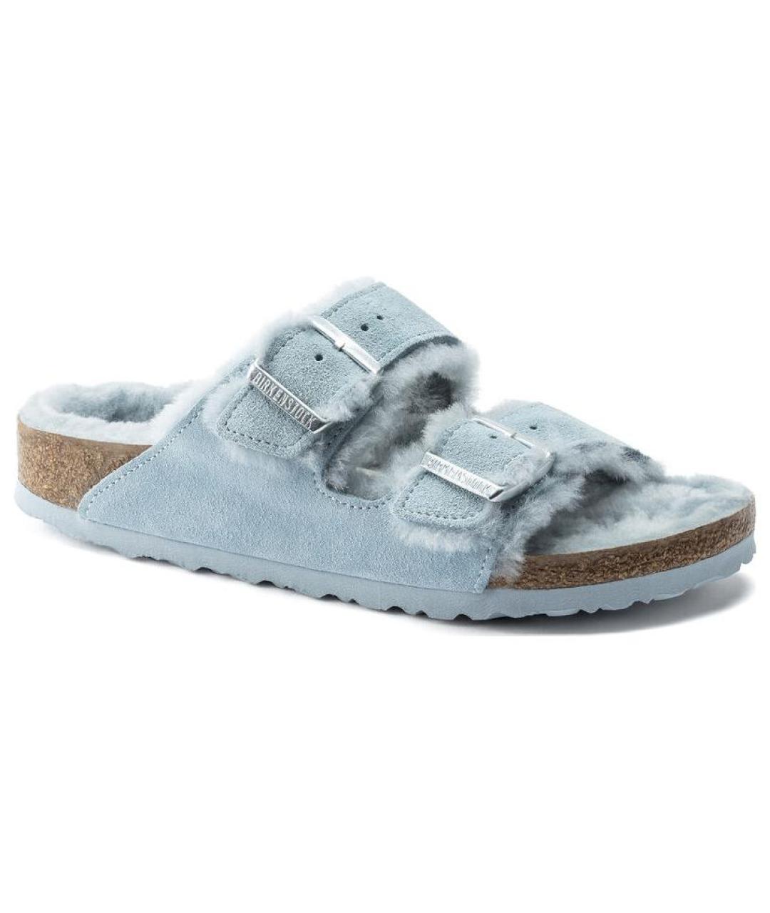 BIRKENSTOCK Голубые замшевые сандалии, фото 2