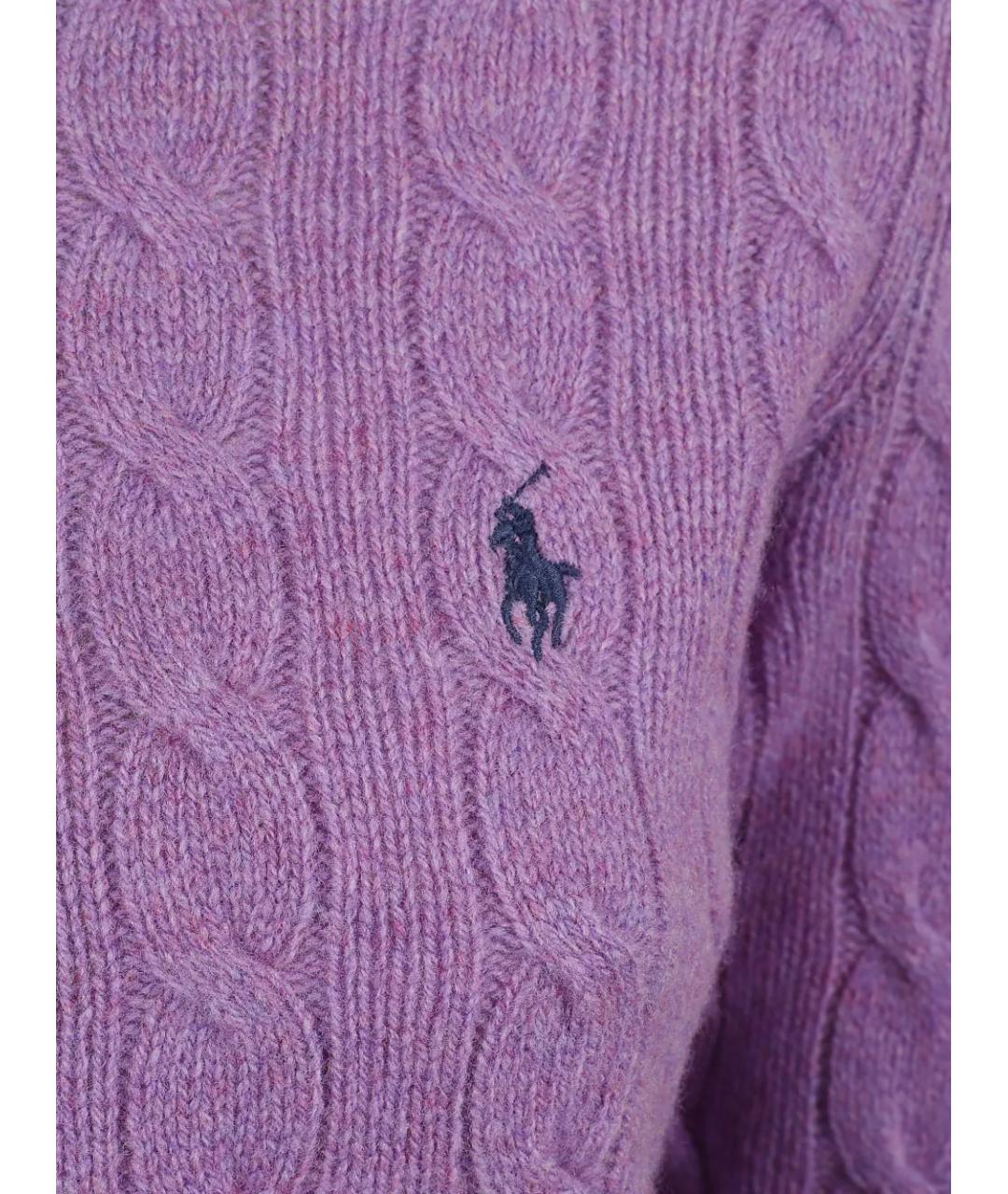 POLO RALPH LAUREN Фиолетовый шерстяной джемпер / свитер, фото 3