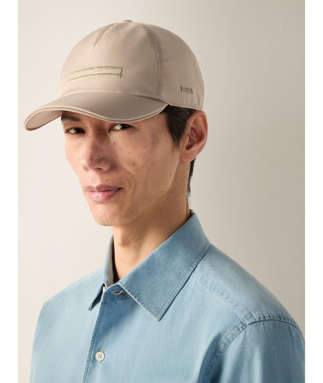 ZEGNA Бежевая синтетическая кепка/бейсболка, фото 2
