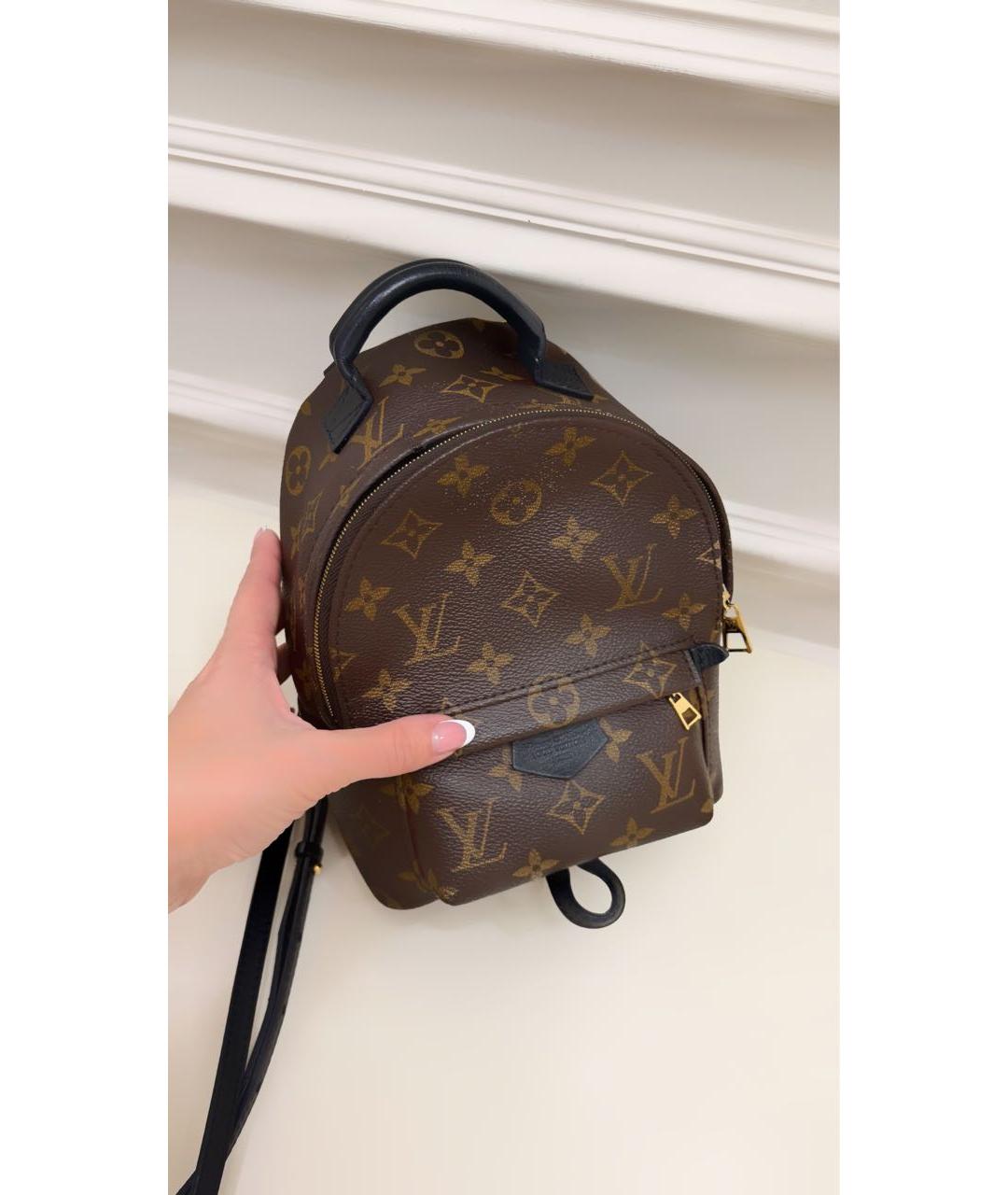 LOUIS VUITTON Коричневый кожаный рюкзак, фото 2