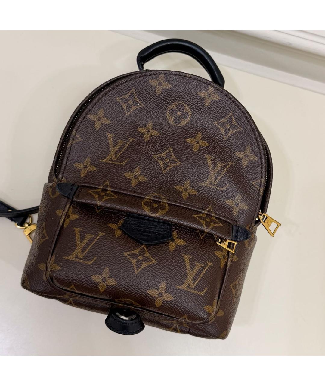 LOUIS VUITTON Коричневый кожаный рюкзак, фото 5
