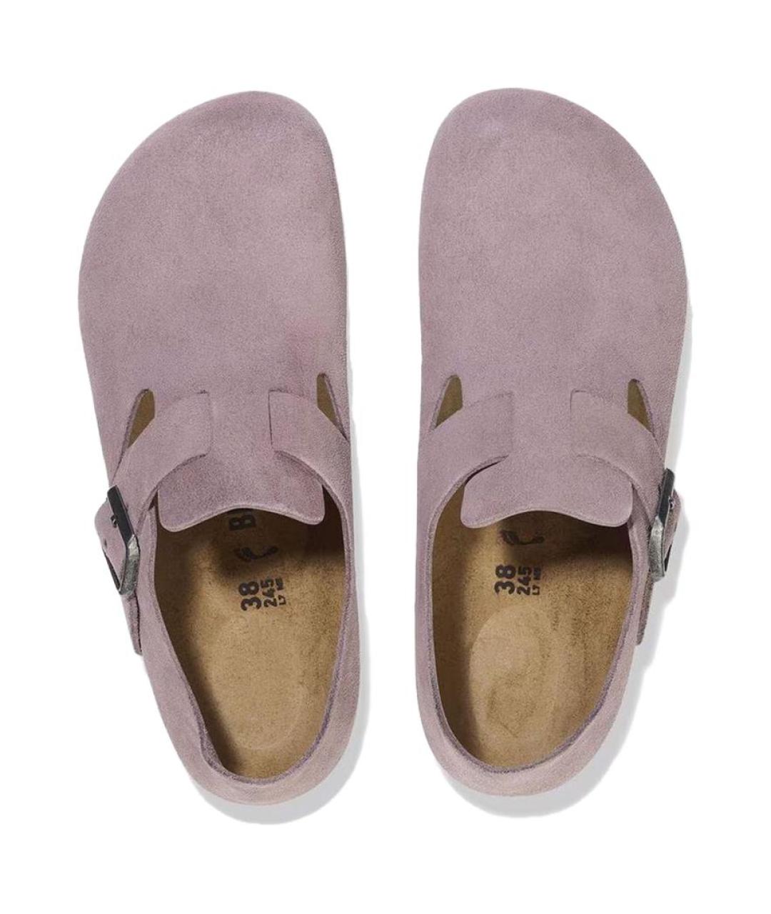 BIRKENSTOCK Фиолетовые замшевые сабо, фото 4