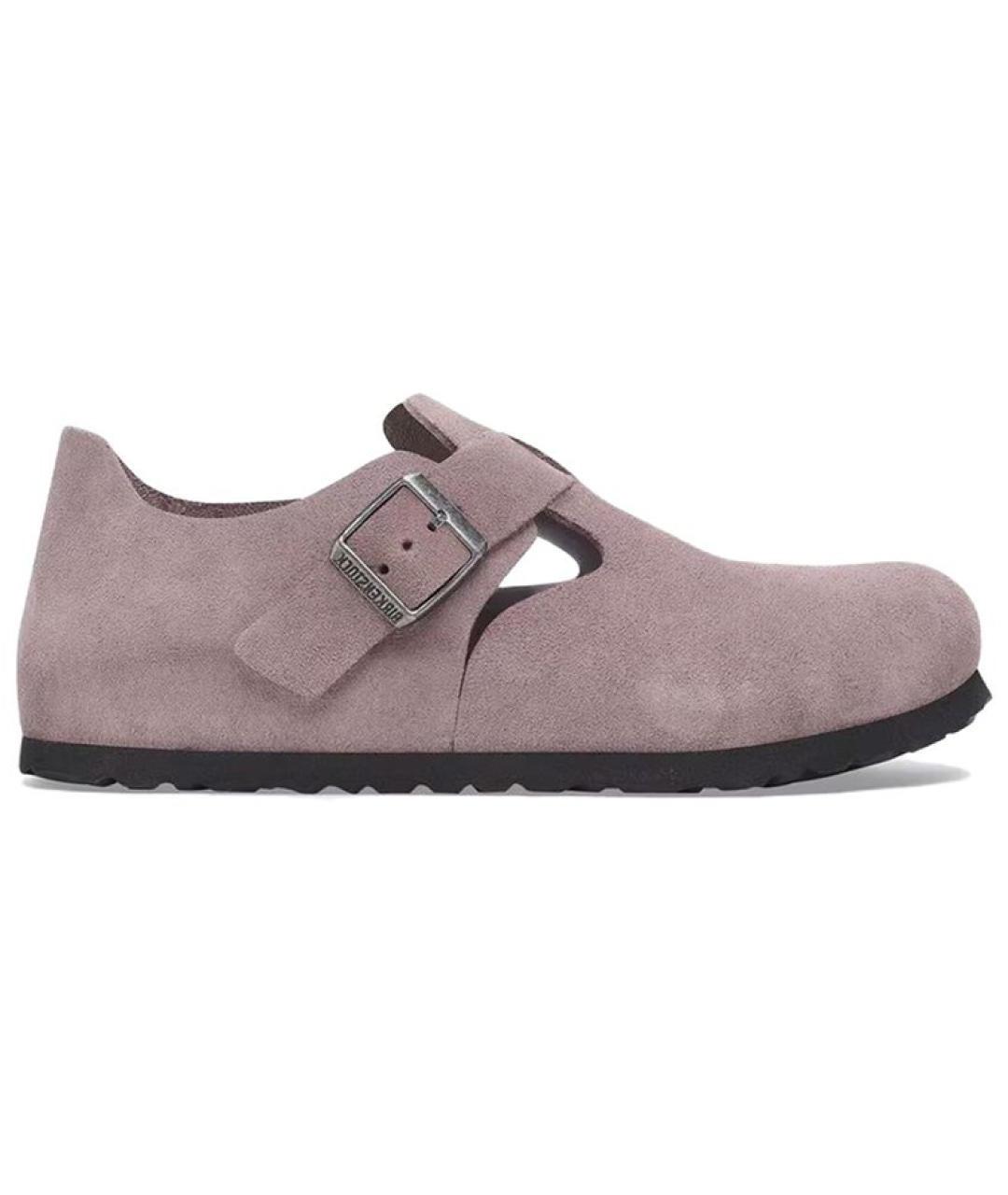 BIRKENSTOCK Фиолетовые замшевые сабо, фото 1