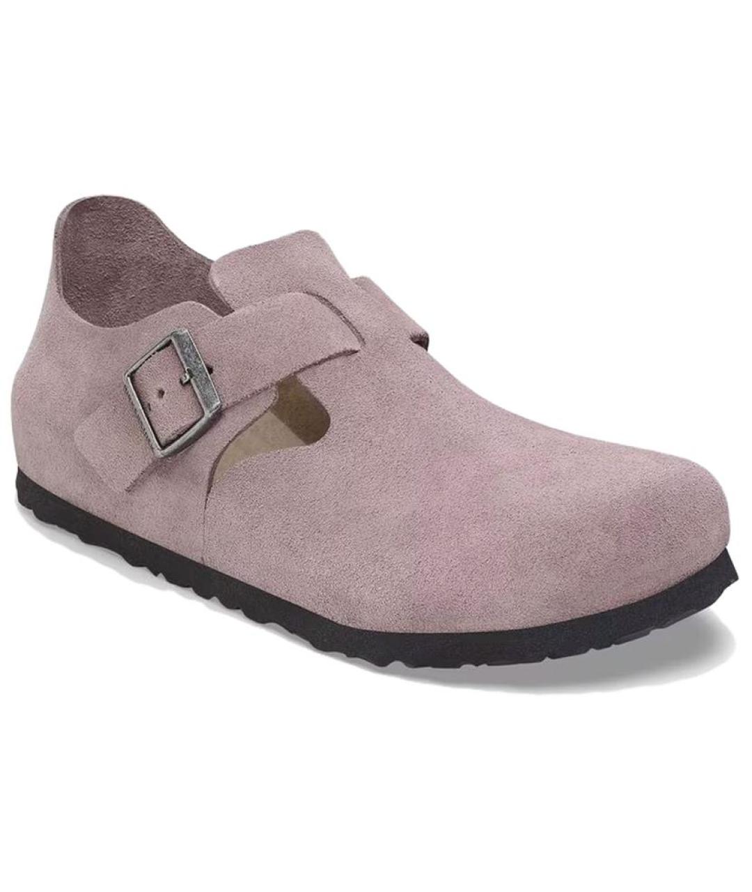 BIRKENSTOCK Фиолетовые замшевые сабо, фото 2