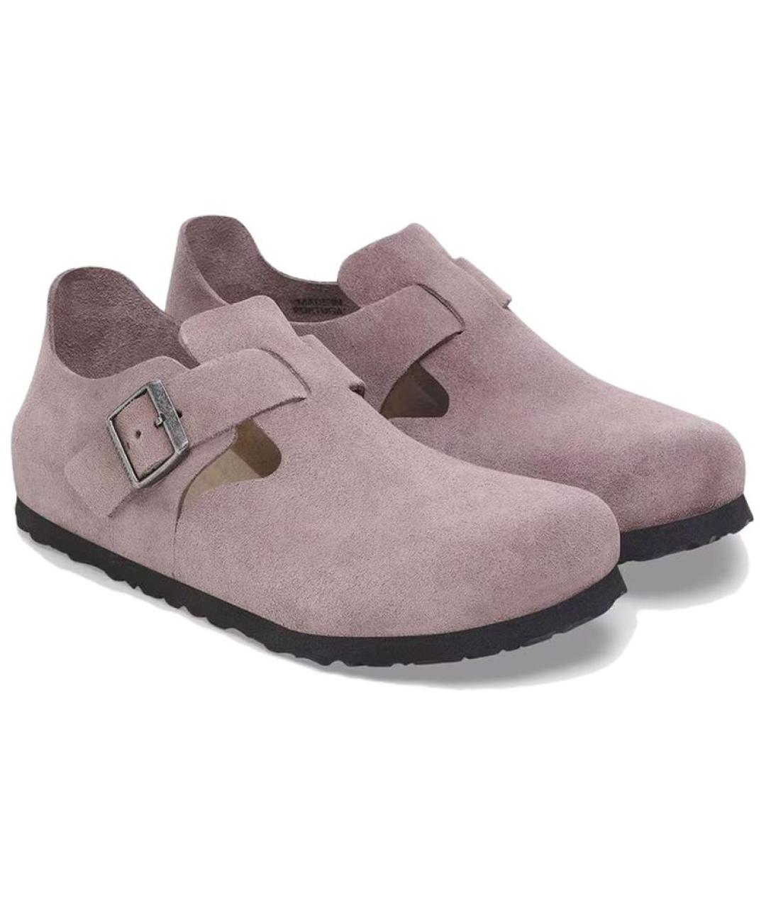 BIRKENSTOCK Фиолетовые замшевые сабо, фото 3
