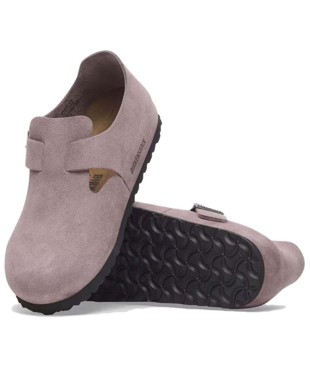 BIRKENSTOCK Фиолетовые замшевые сабо, фото 5