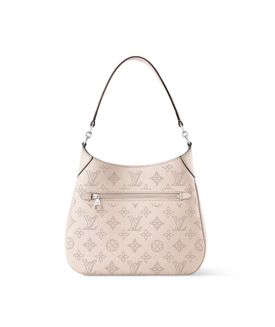 LOUIS VUITTON Бежевая кожаная сумка через плечо, фото 4