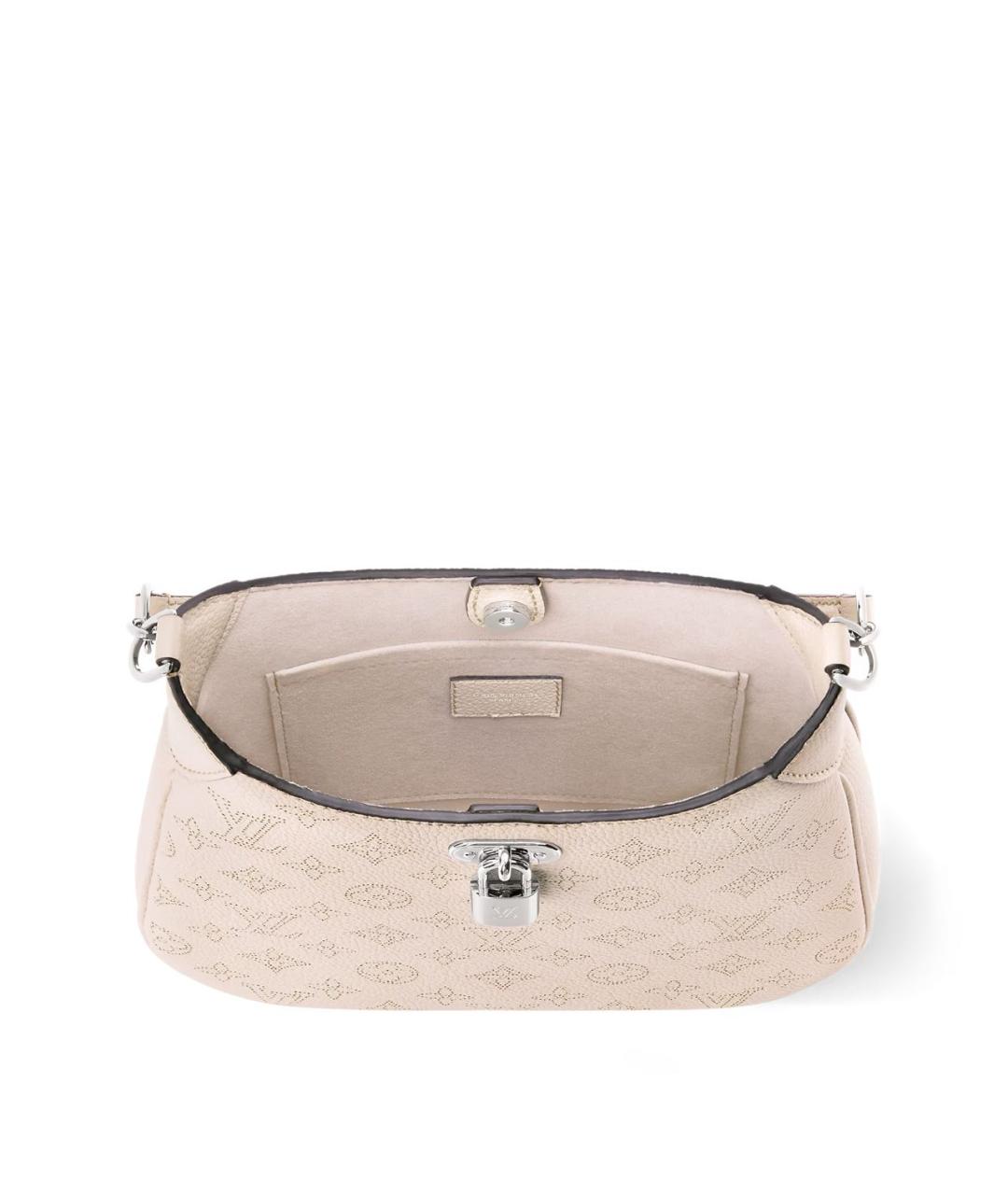 LOUIS VUITTON Бежевая кожаная сумка через плечо, фото 3