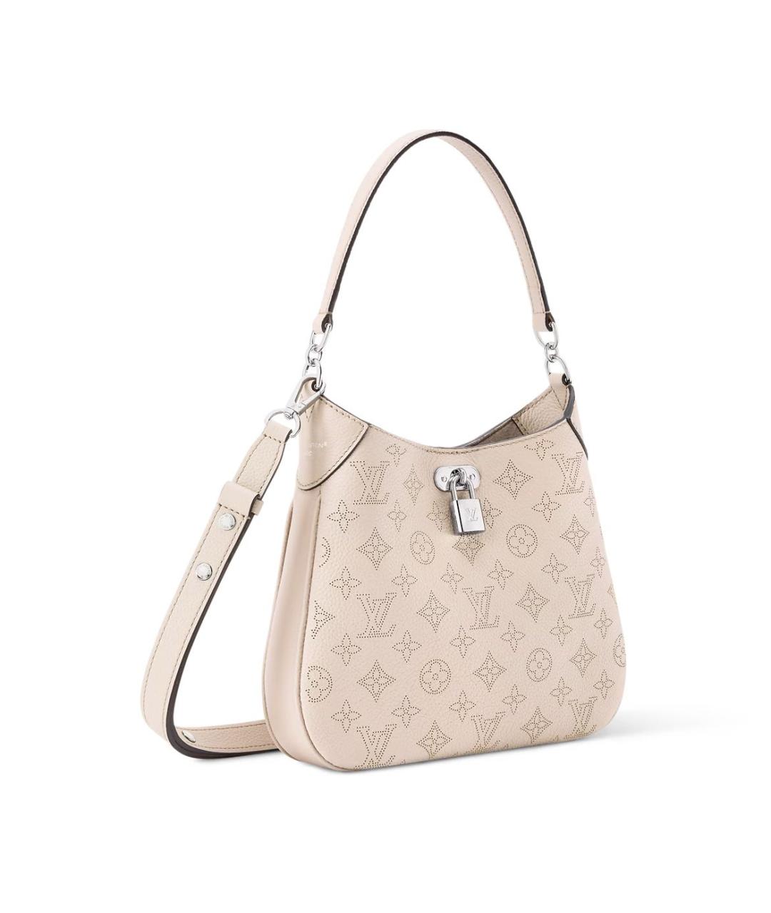 LOUIS VUITTON Бежевая кожаная сумка через плечо, фото 2