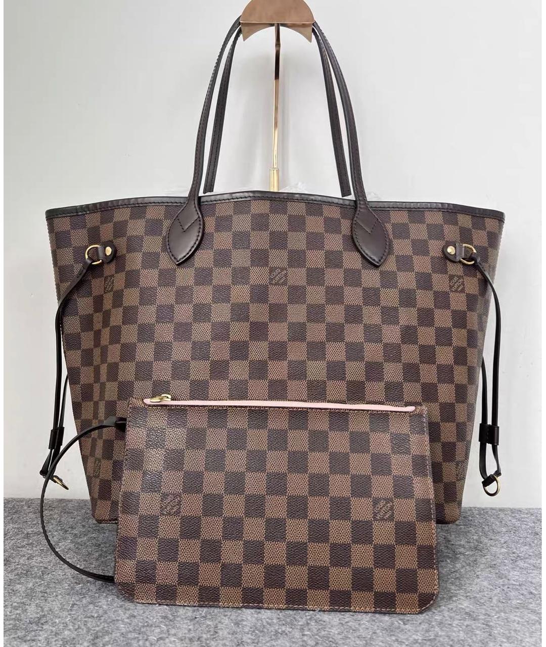 LOUIS VUITTON Коричневая сумка тоут из канвы, фото 9