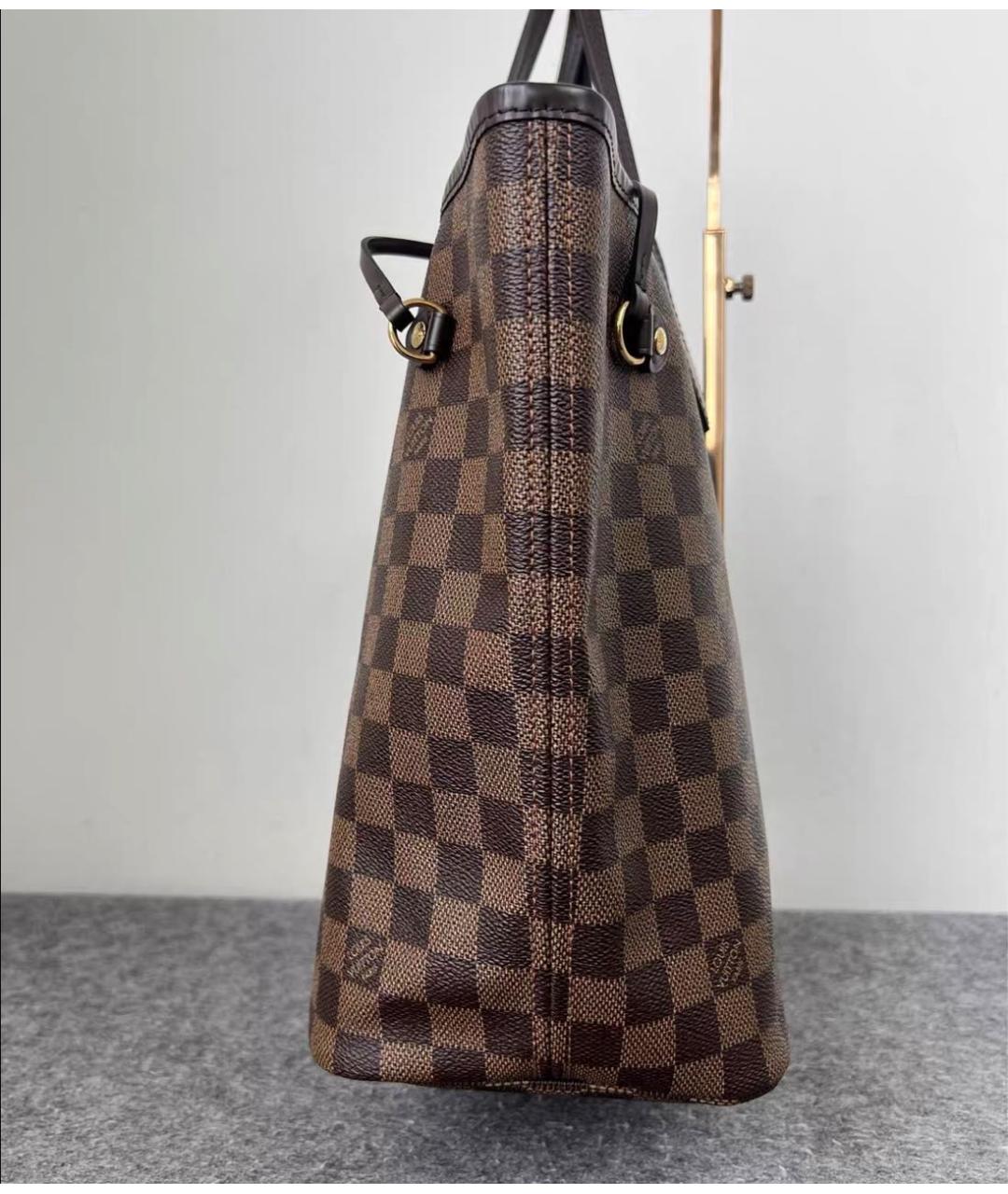 LOUIS VUITTON Коричневая сумка тоут из канвы, фото 5