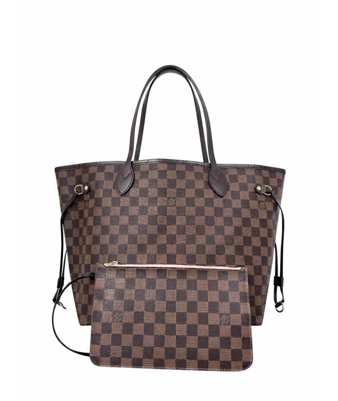 LOUIS VUITTON Коричневая сумка тоут из канвы, фото 1