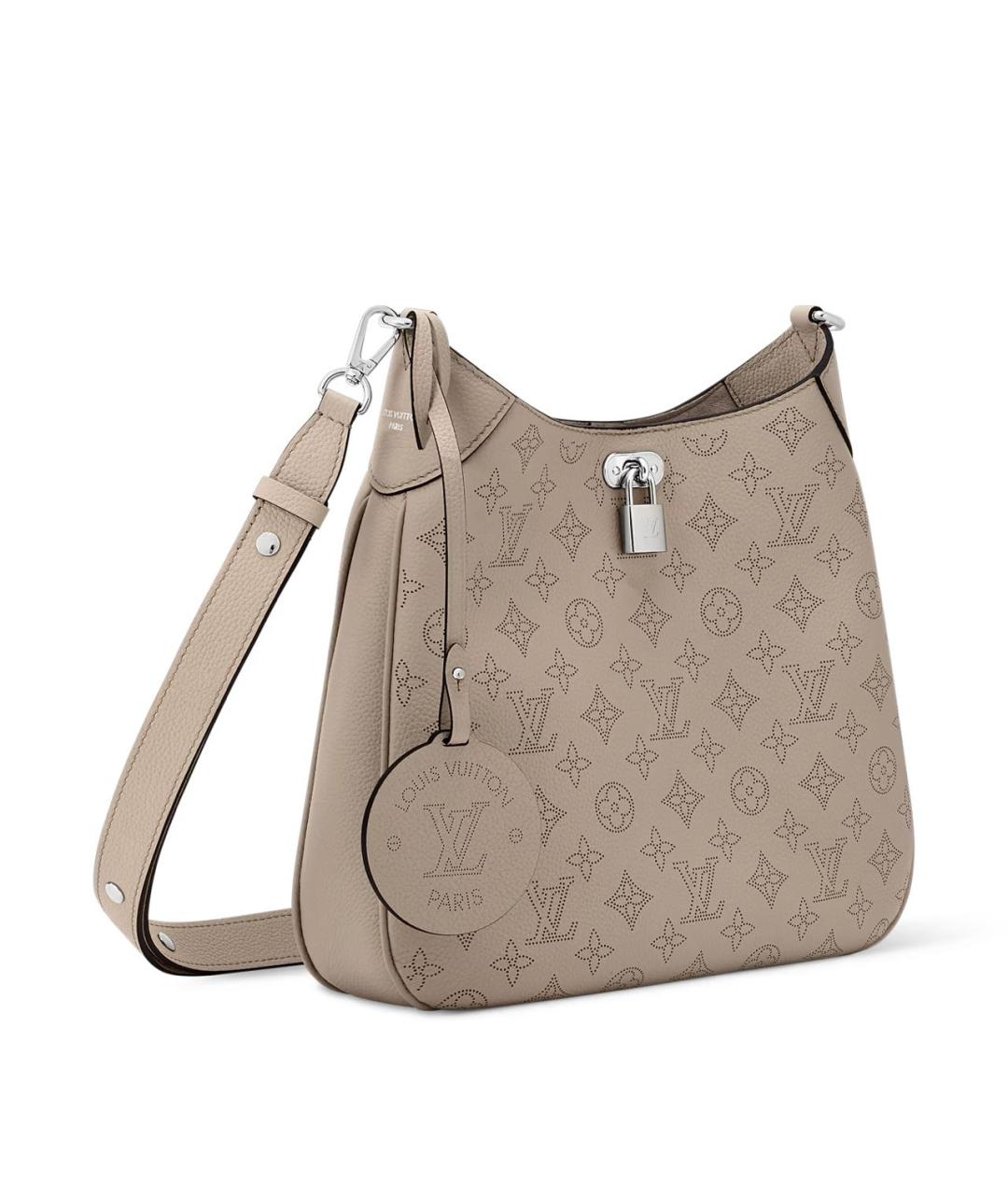 LOUIS VUITTON Бежевая кожаная сумка через плечо, фото 2