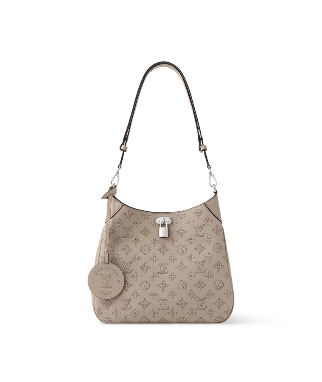 LOUIS VUITTON Бежевая кожаная сумка через плечо, фото 5