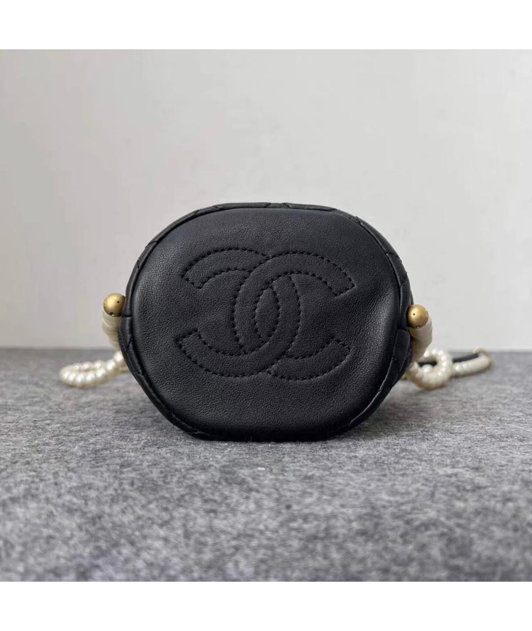 CHANEL Черная кожаная сумка через плечо, фото 6