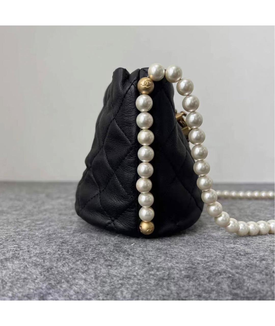 CHANEL Черная кожаная сумка через плечо, фото 3