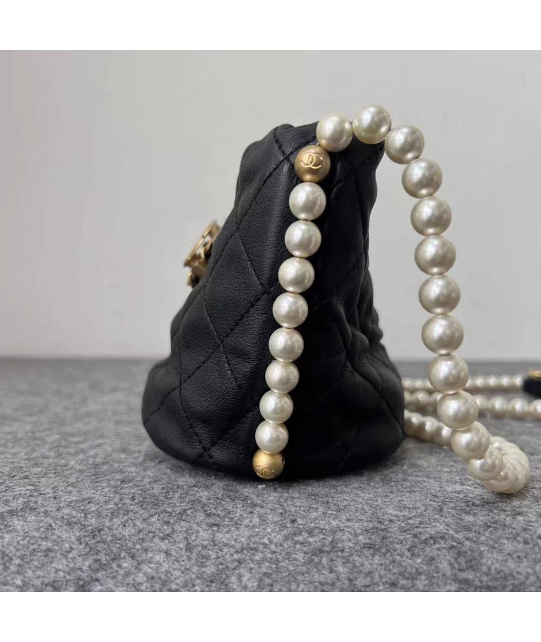 CHANEL Черная кожаная сумка через плечо, фото 4