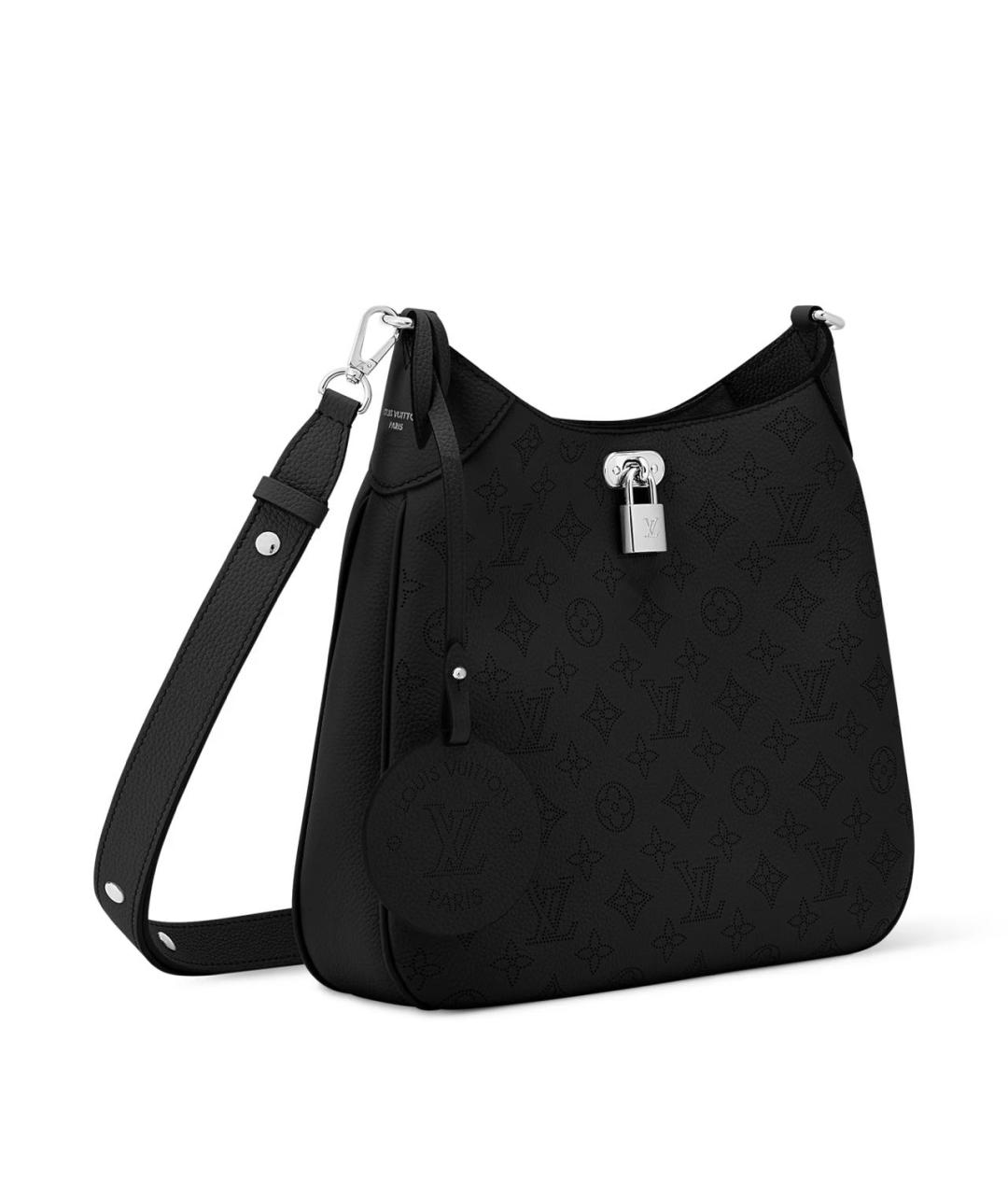 LOUIS VUITTON Черная кожаная сумка через плечо, фото 2