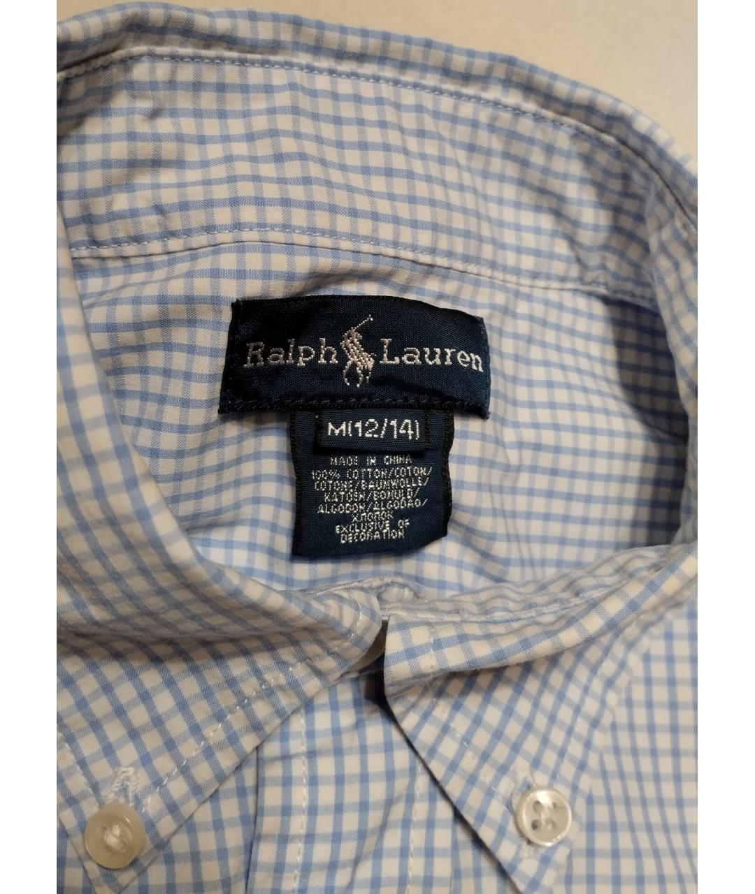 POLO RALPH LAUREN Голубая хлопковая рубашка, фото 3