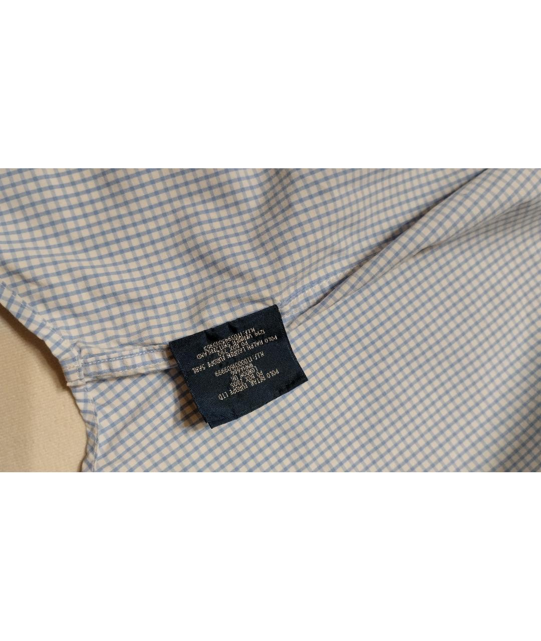 POLO RALPH LAUREN Голубая хлопковая рубашка, фото 5