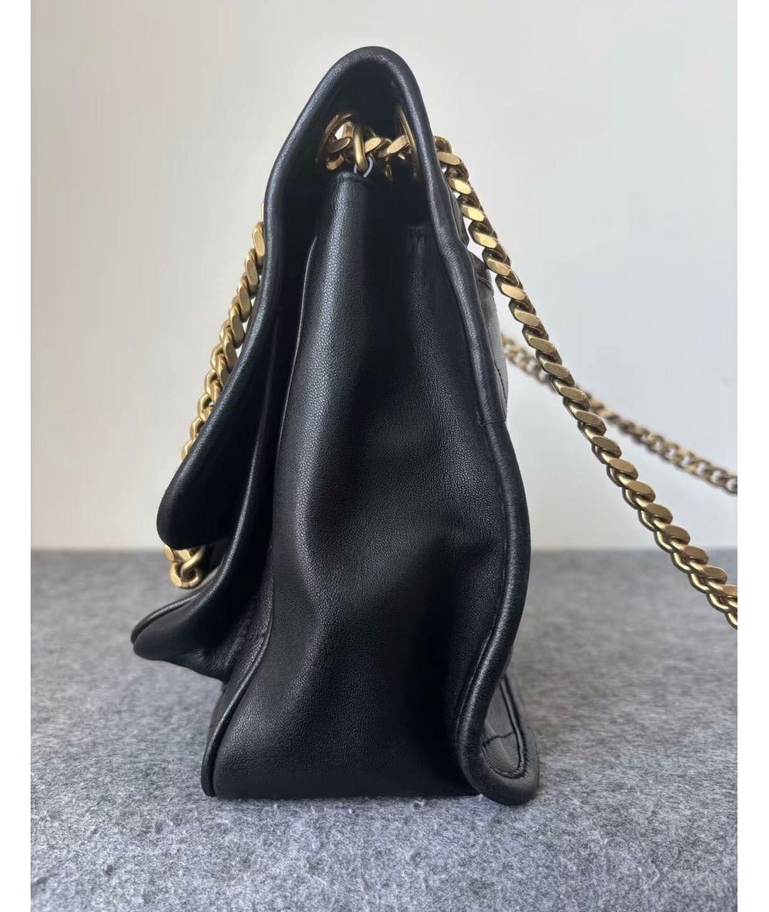 SAINT LAURENT Черная кожаная сумка тоут, фото 4