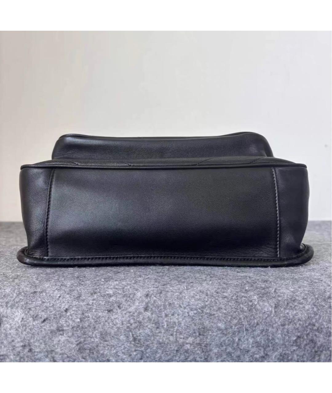SAINT LAURENT Черная кожаная сумка тоут, фото 6