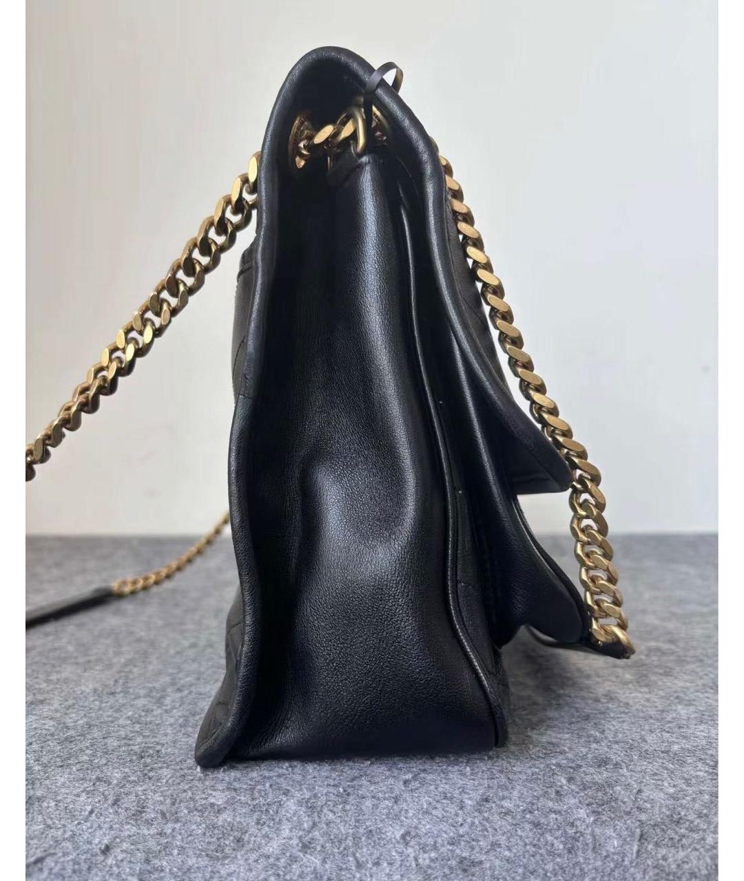SAINT LAURENT Черная кожаная сумка тоут, фото 3