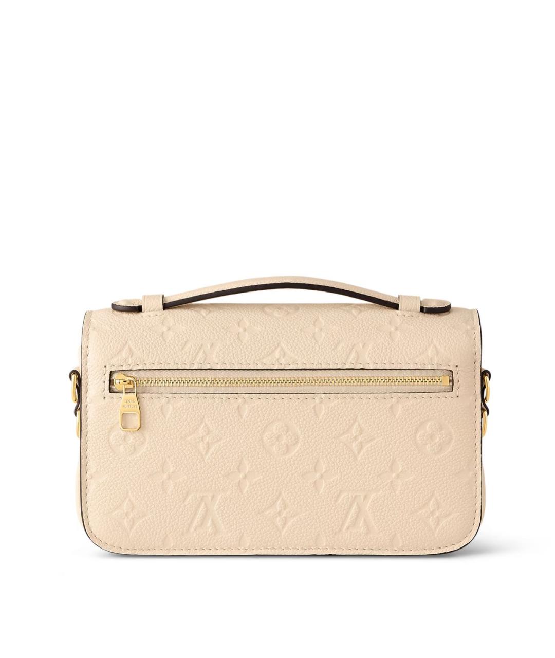 LOUIS VUITTON Бежевая кожаная сумка через плечо, фото 3