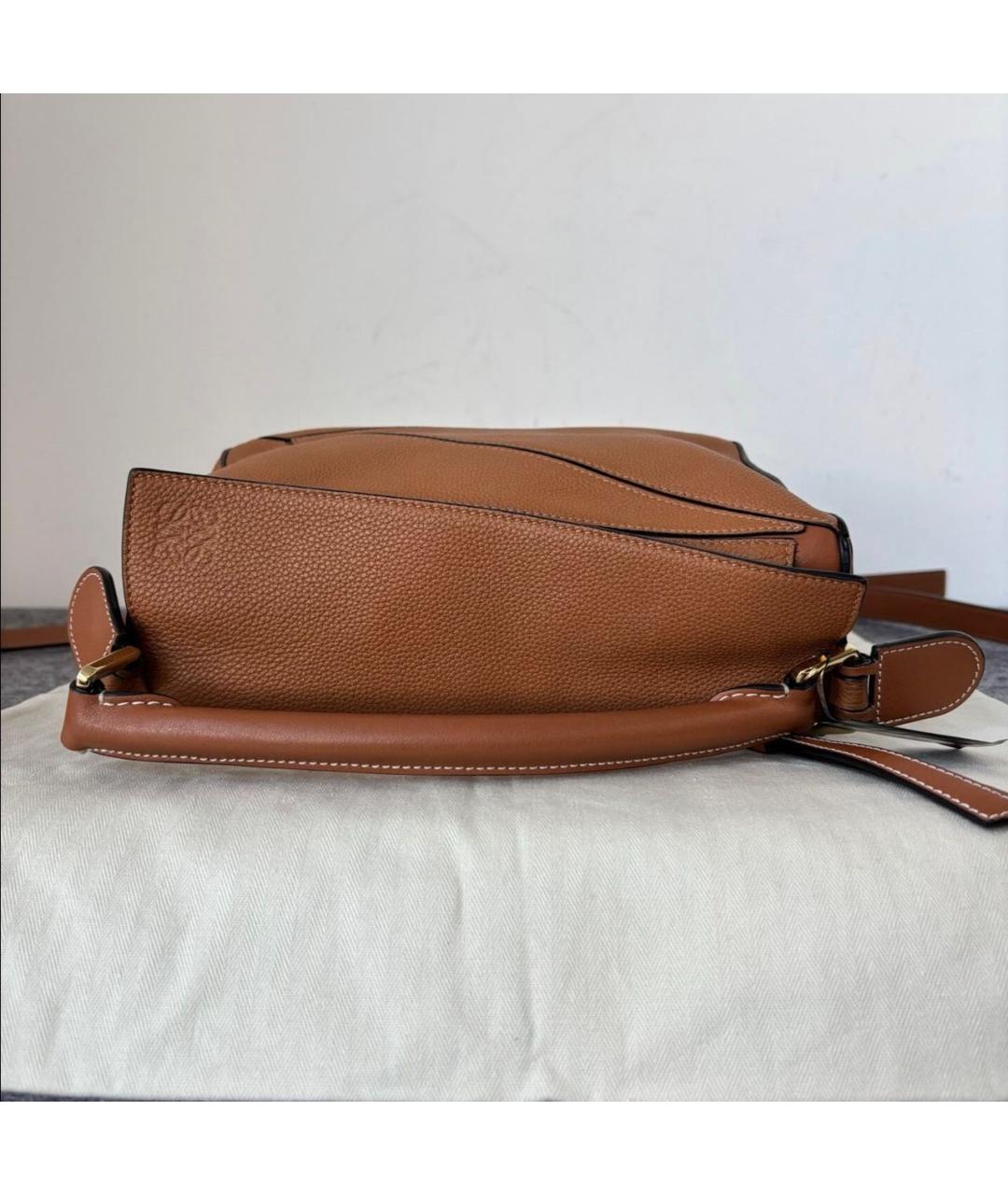 LOEWE Коричневая кожаная сумка через плечо, фото 5