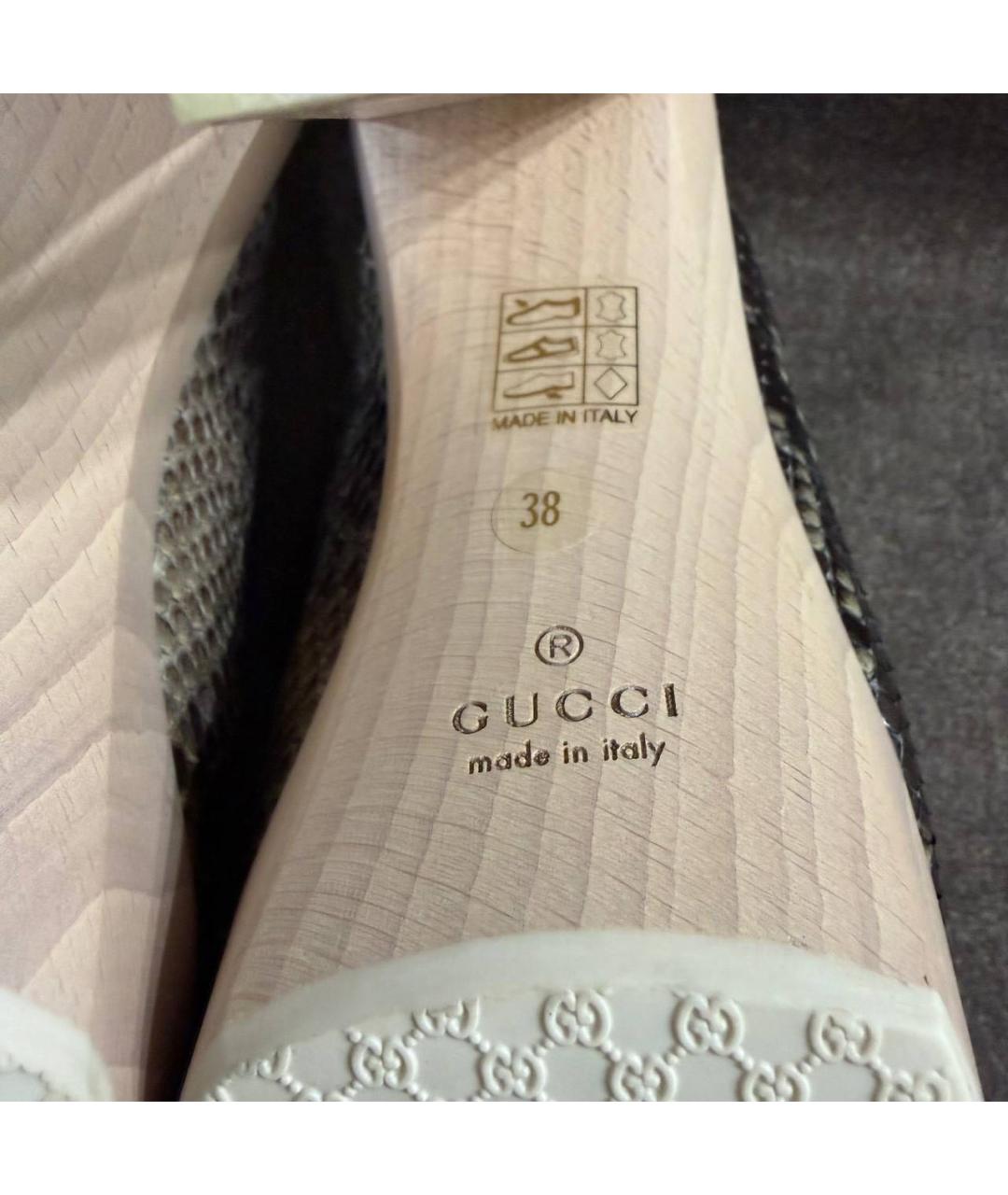 GUCCI Коричневые кожаные туфли, фото 8