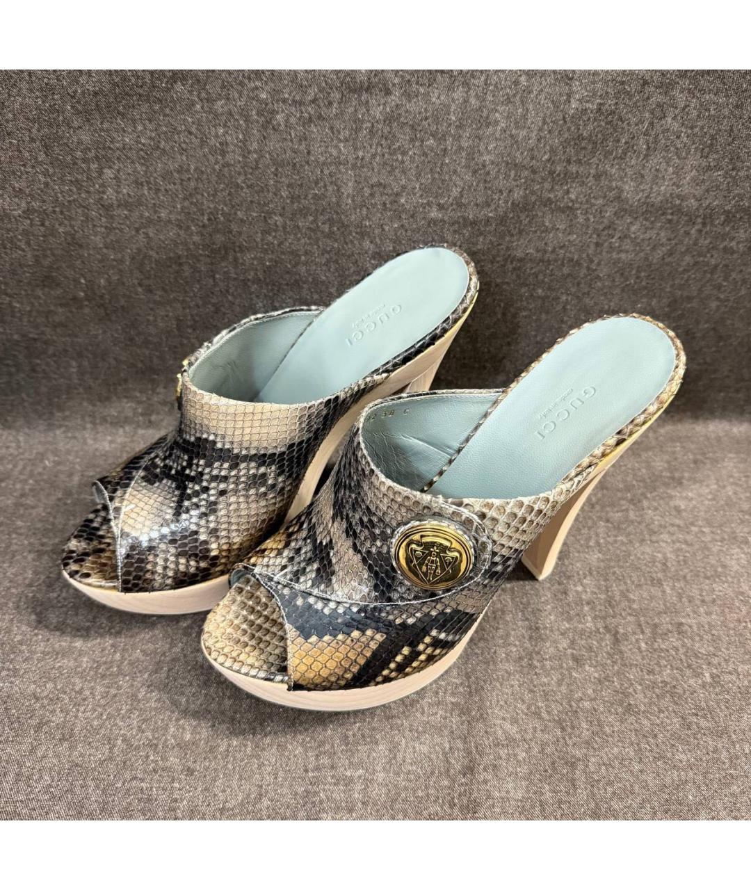 GUCCI Коричневые кожаные туфли, фото 3